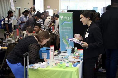 UIS Students at career fair.