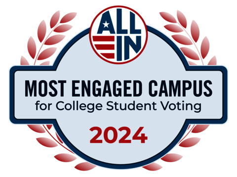 Most Engaged Campus for College Student Voting 2024 seal