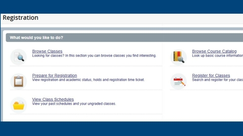 Registration window.