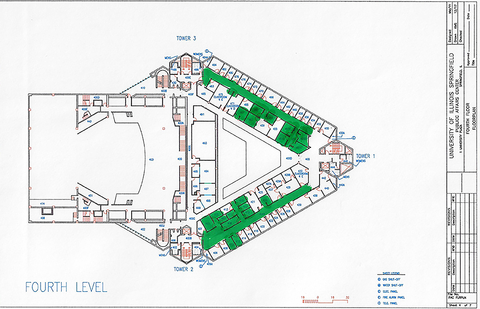 floor plan for remodeled 4th floor of the PAC