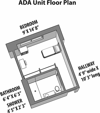 Founder's Residence Hall ADA Unit floor plan