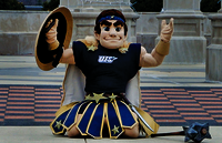 Image of UIS mascot, Orion, being used to encourage alumni to keep in touch with the university