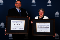 Alumni Gala award recipients, Micah Bartlett and Karen Moranski 