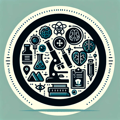 Pathologist Icon with having tools related to pathology.