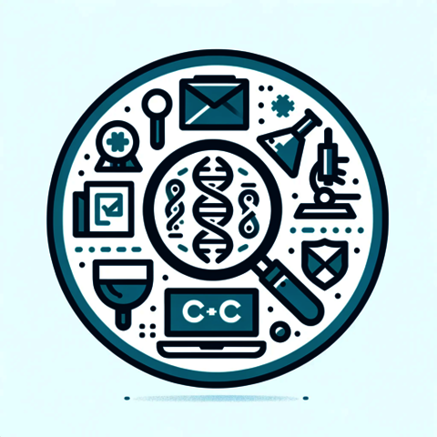 An Icon consisting of various tools and a DNA symbol related to Genetic Counselling.