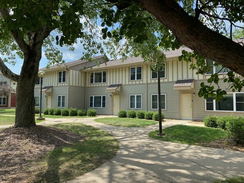 Clover Court renovated buildings
