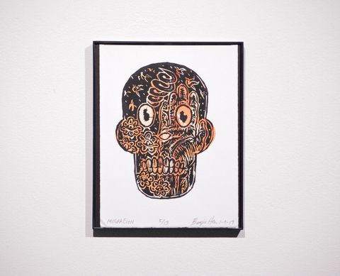abstract illustration of a skull
