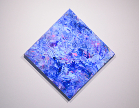 blue abstract painting