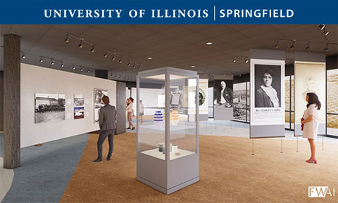 the sangamon experience exhibition space.