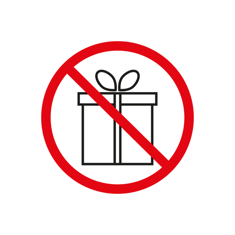 No gift symbol