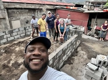 UIS group building a cinderblock house in Guatemala