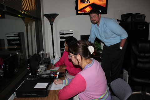 Students studying at desk