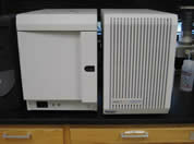 a gas chromatograph an da mass spectrometer