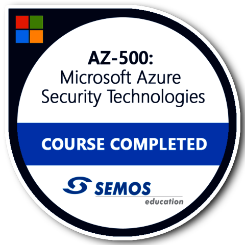 AZ 500 Corse completed badge