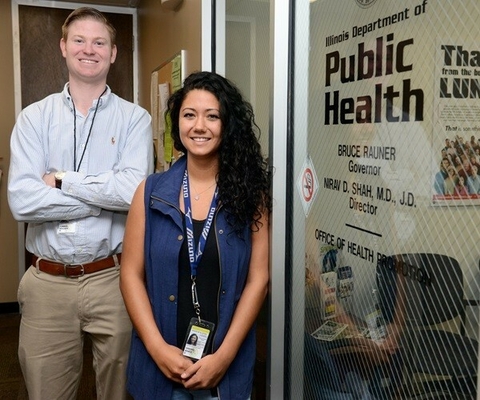Public Health graduate students at the Illinois Department of Public Health