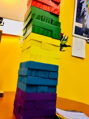 rainbow jenga blocks