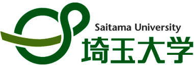 Saitama University logo, green text with Japanese characters 