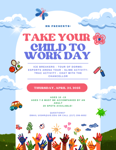 Poster for take your child to work day Thursday April 24th