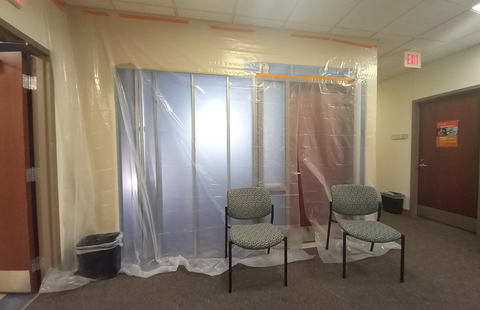 Construction area of the Bloomberg lab