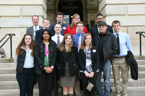 A picture of participating students from Illinois Undergraduate Research Day 2014