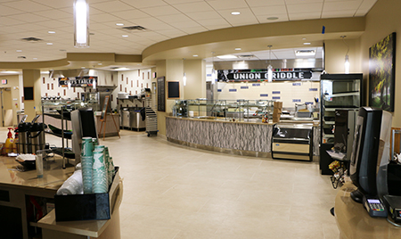 inside the Student Union cafeteria