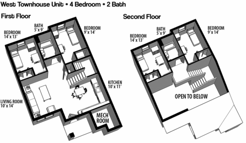 West Townhouse Unit floor plan