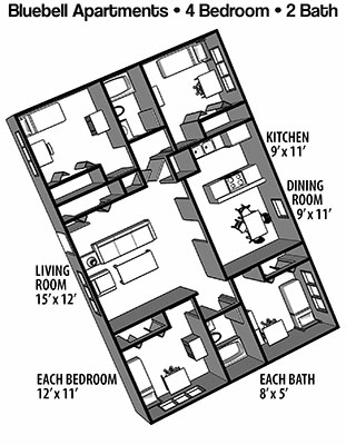 Bluebell Apartment floor plan