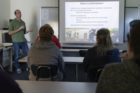 UIS employees sitting in on a lecture
