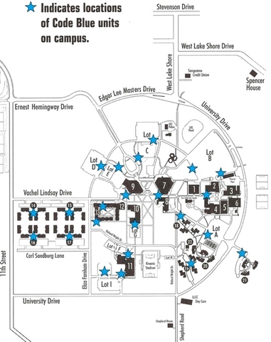 Code Blue map