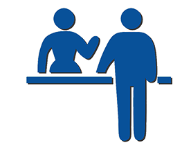 people at desk icon