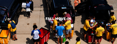 Students moving in.