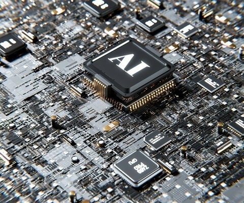 Chip of computer named AI.