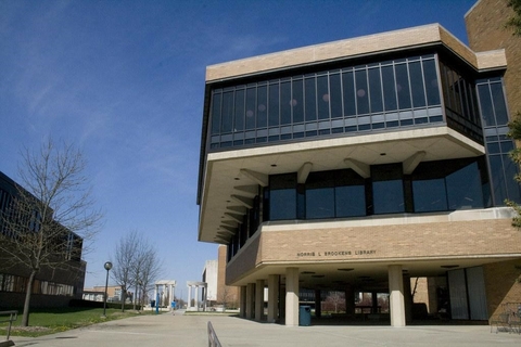 outside of Brookens Library