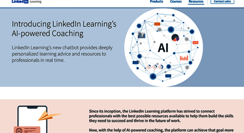 LinkedIn Learning AI Resources Webpage screenshot