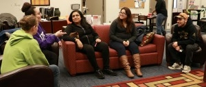 Students in the Diversity Center lounge