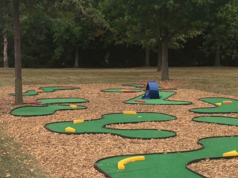 mini golf course at UIS