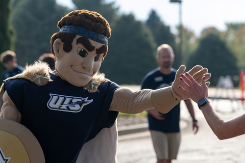 UIS Mascot high five