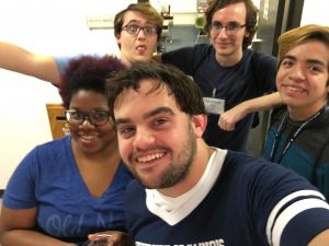 Erik Motyls orientation group at ice cream social