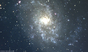 A mosaic of images covering the nearby galaxy M33.