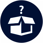 icon of a question mark above a package