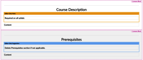 action items for instructors in the syllabus template