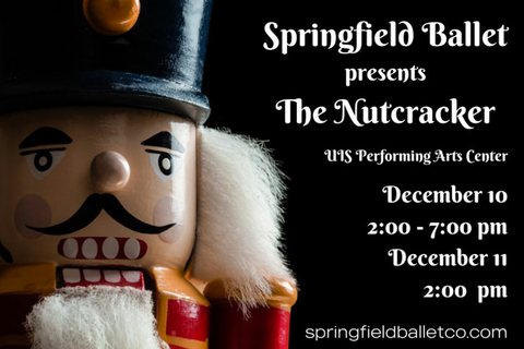 Springfield Ballet presents The Nutcracker with picture of a nutcracker