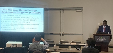 Enoch Boateng, a 2nd year DPA student, presented his paper