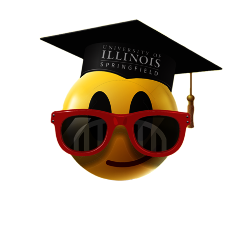 UIS themed emoji with graduation cap