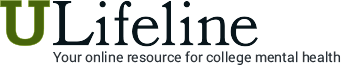 U Lifeline logo with slogan "Your online resource for college mental health"