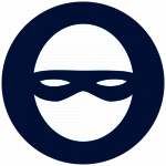 icon of a face with a burglar mask
