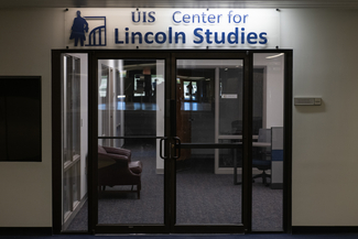 The Center for Lincoln Studies is located on the first floor of the Performing Arts Center.