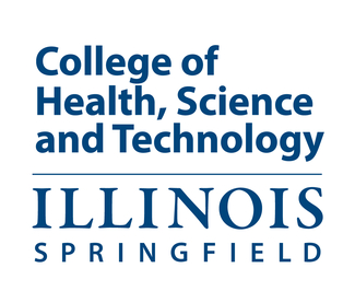Text College of Health, Science and Technology over UIS wordmark