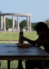 student studying