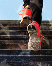 Shoes on stairs